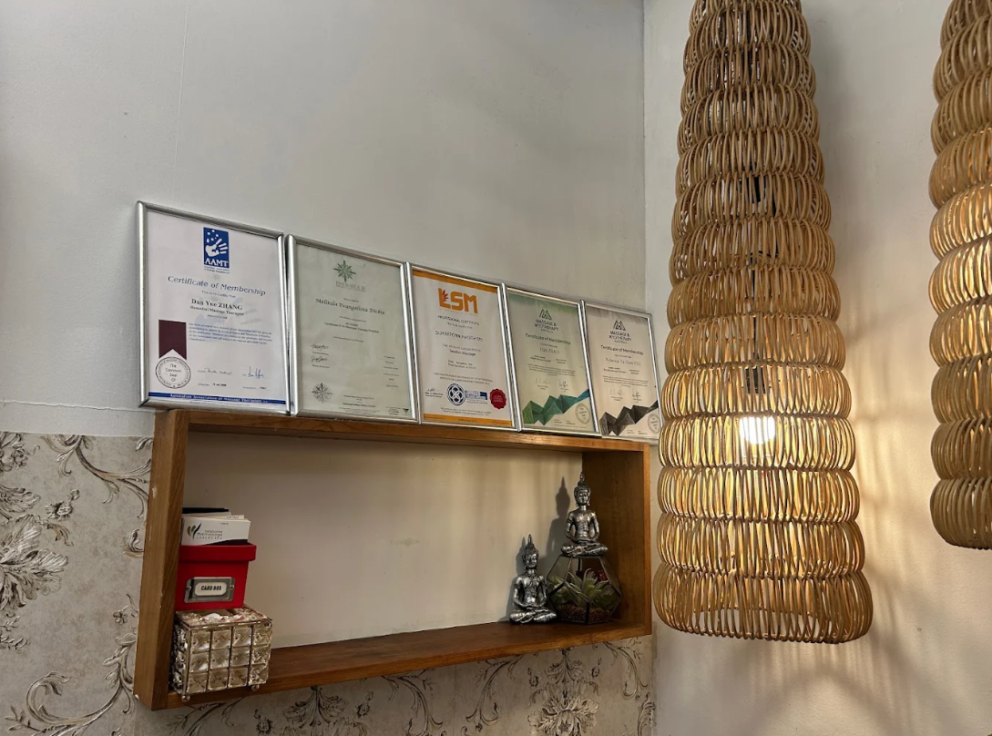 Our professional certifications and peaceful treatment space